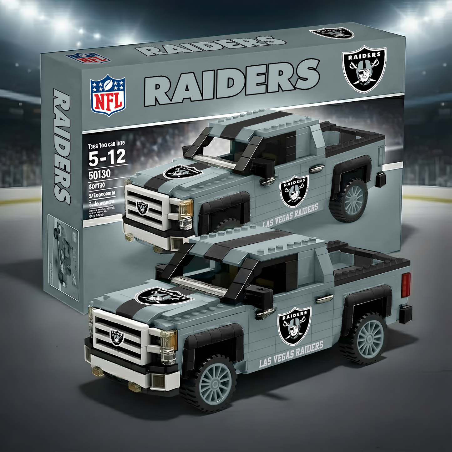LV X NFL 3D Racing Truck Model Building Block Set 0212 NAK NHT