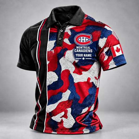 MC x NHL x USVeteran Premium Personalized Polo Shirt