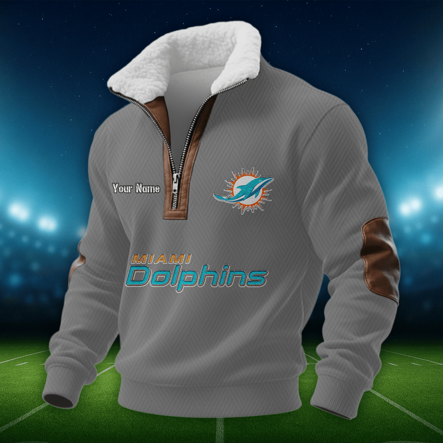 MD NFL Men Fur Collar Sweatshirt DDT CTND