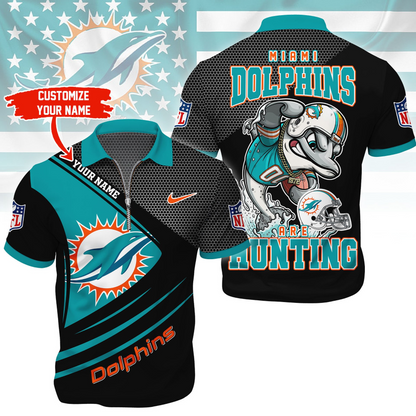 MD Premium NFL Game Day Polo With Zipper Shirt DDT NTL
