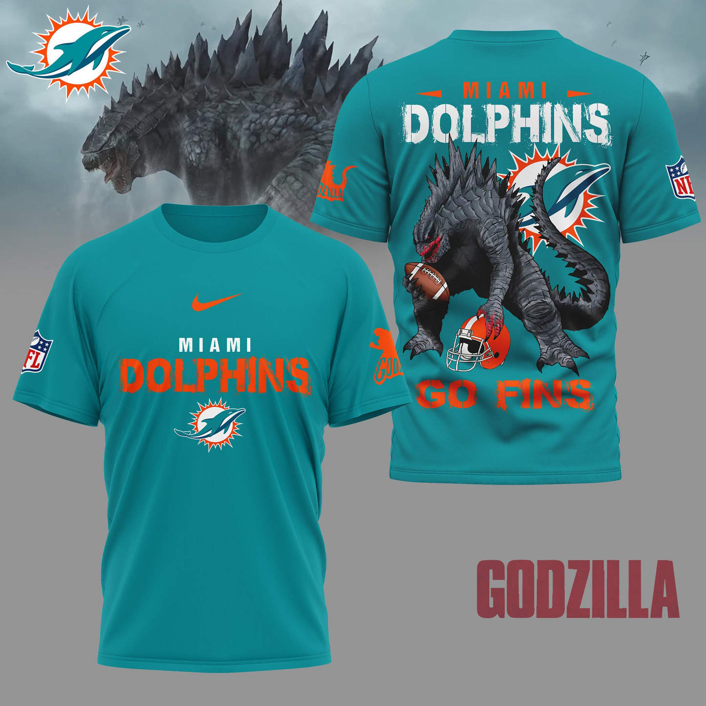 MD Premium NFL Godzilla Football Shirt DDT CTND
