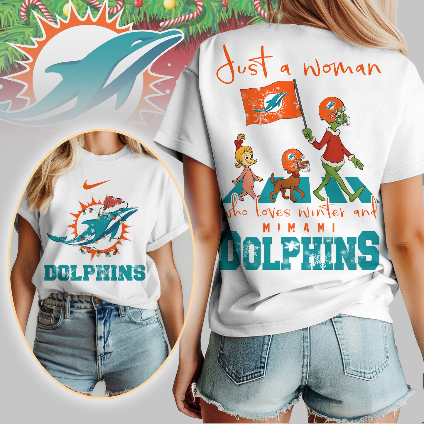 MD Premium NFL Just A Woman Who Loves Winter 3D Shirt DDT CTND