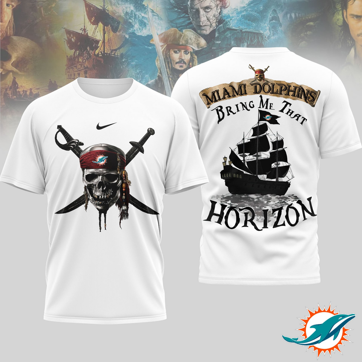 MD Premium NFL Pirates Of The Caribbean 3D Shirt DDT NTL