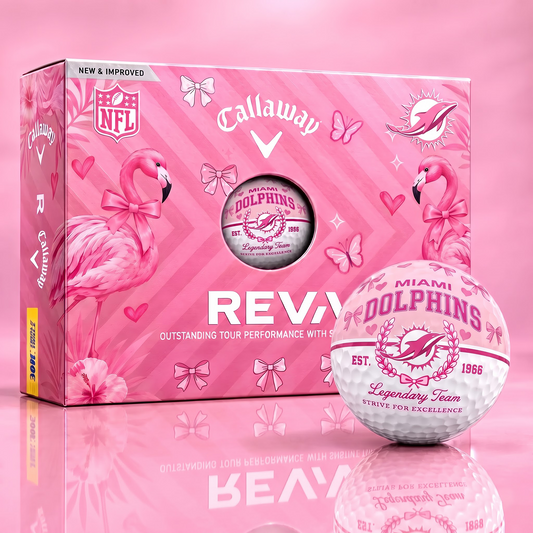 MD x Custom NFL Pink Coquette Ladies Golf Balls