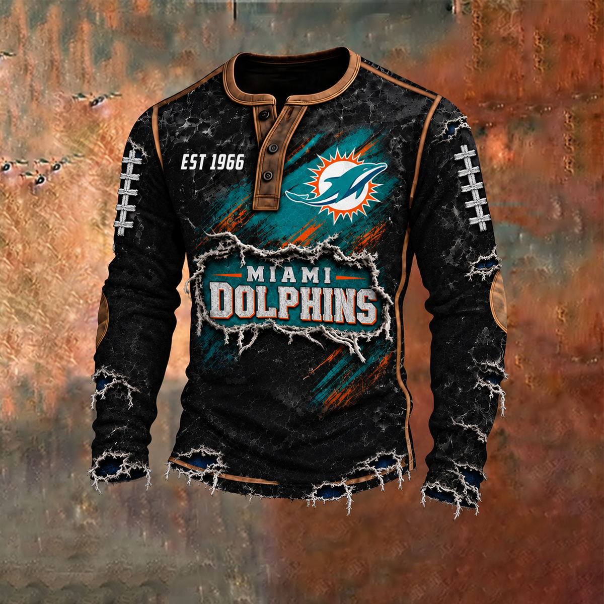 MD x PREMIUM NFL Distressed Long Sleeve Jersey