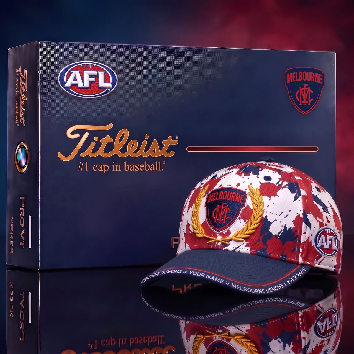 MEL X Premium AFL Titleist Baseball Cap with Gift Box