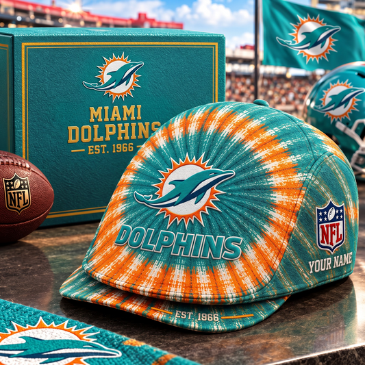 MIA X Custom-Printed Jeff Hat – Gift for NFL Fans (Limited Edition, Name Customizable)