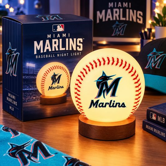 MIA X MLB Baseball Night Light Lamp