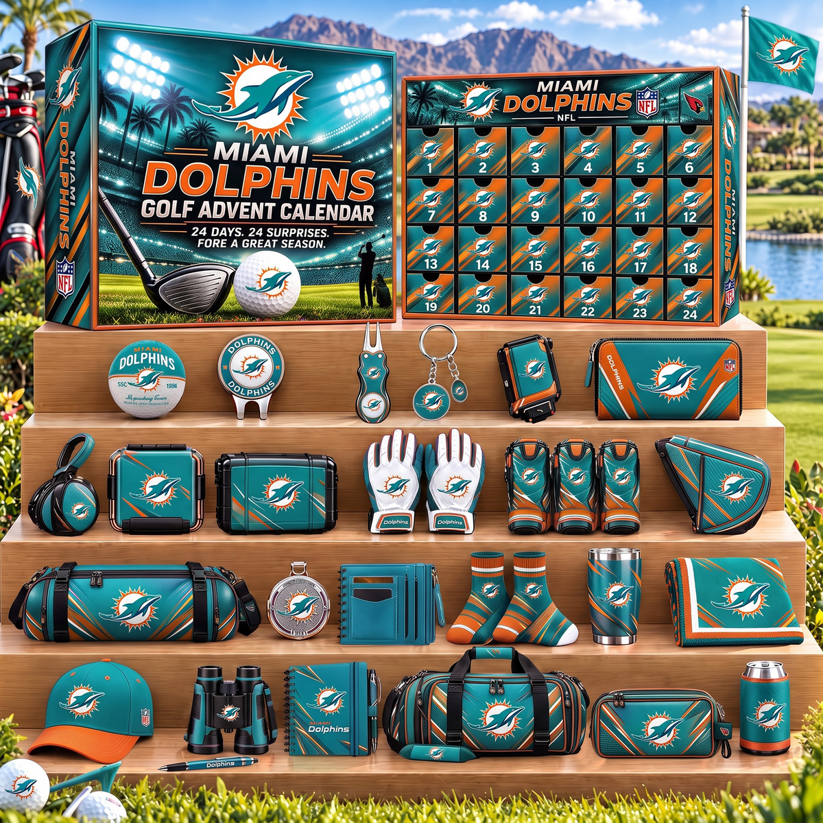 MIA X NFL Golf Advent Calendar Bling Box