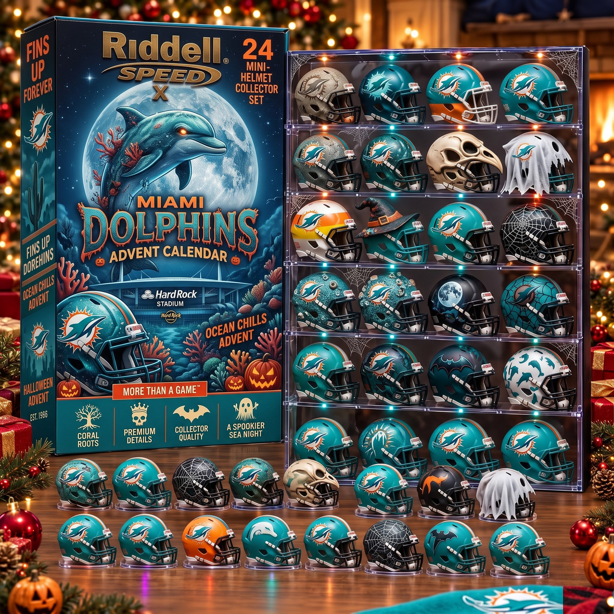 MIA X NFL Halloween Advent Calendar – 24 Mini Helmet Collector Set