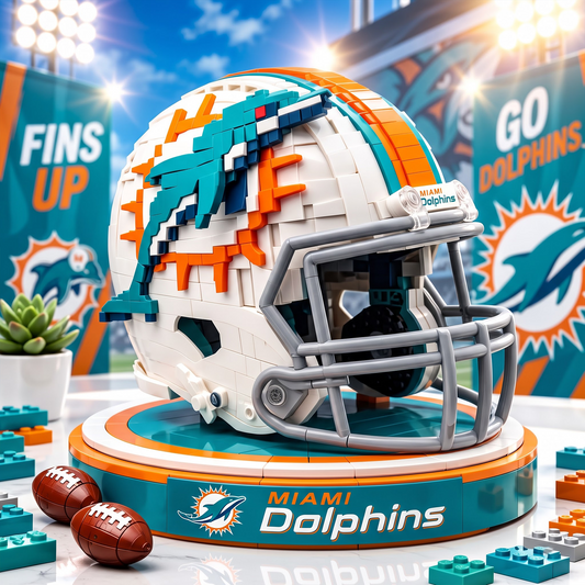 MIA X Premium NFL Football Helmet Building Block Set