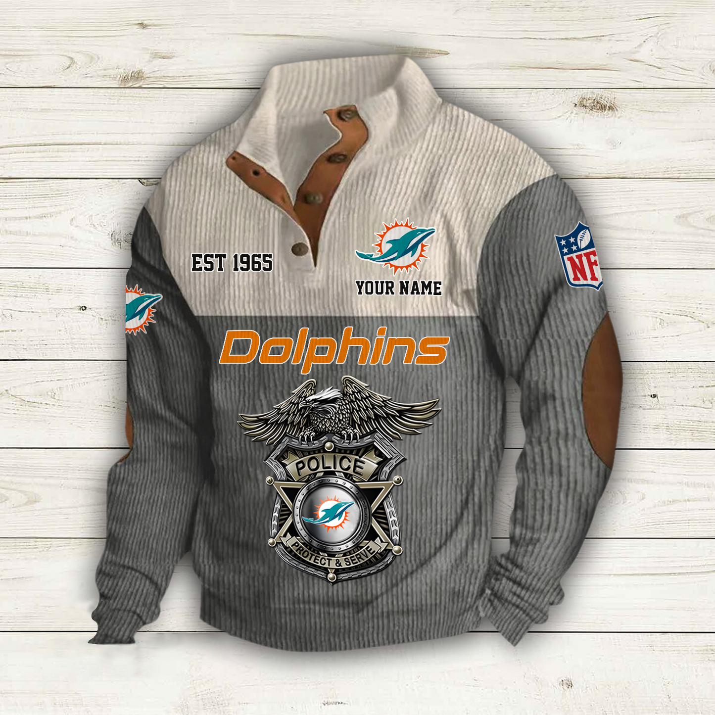MIA x NFL Custom Name Sport Sweatshirt DatND DVT