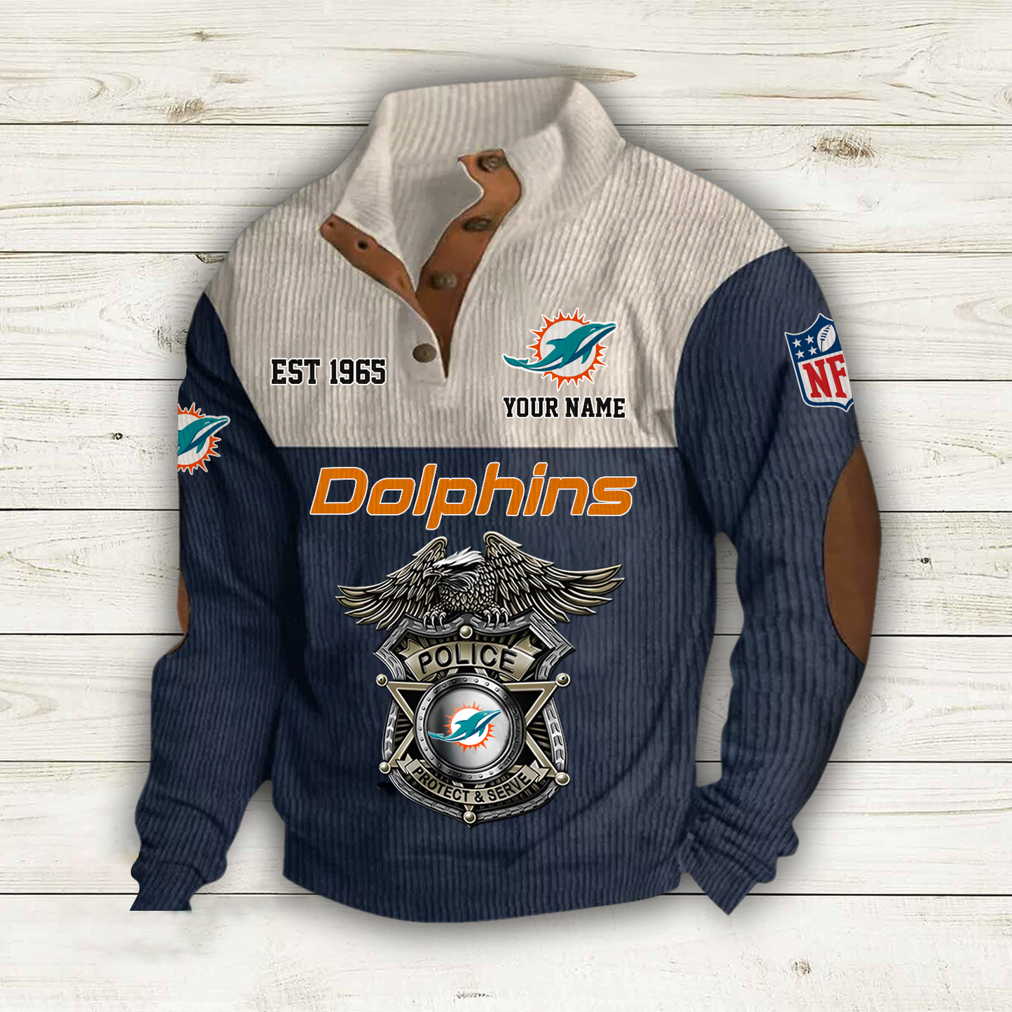 MIA x NFL Custom Name Sport Sweatshirt DatND DVT