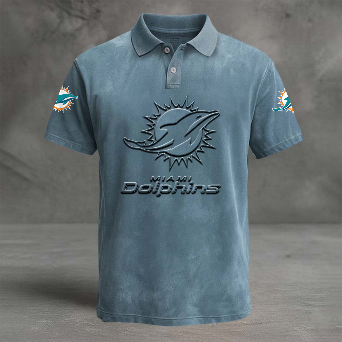MIA x NFL Embossed Polo Shirt DATND TANTD