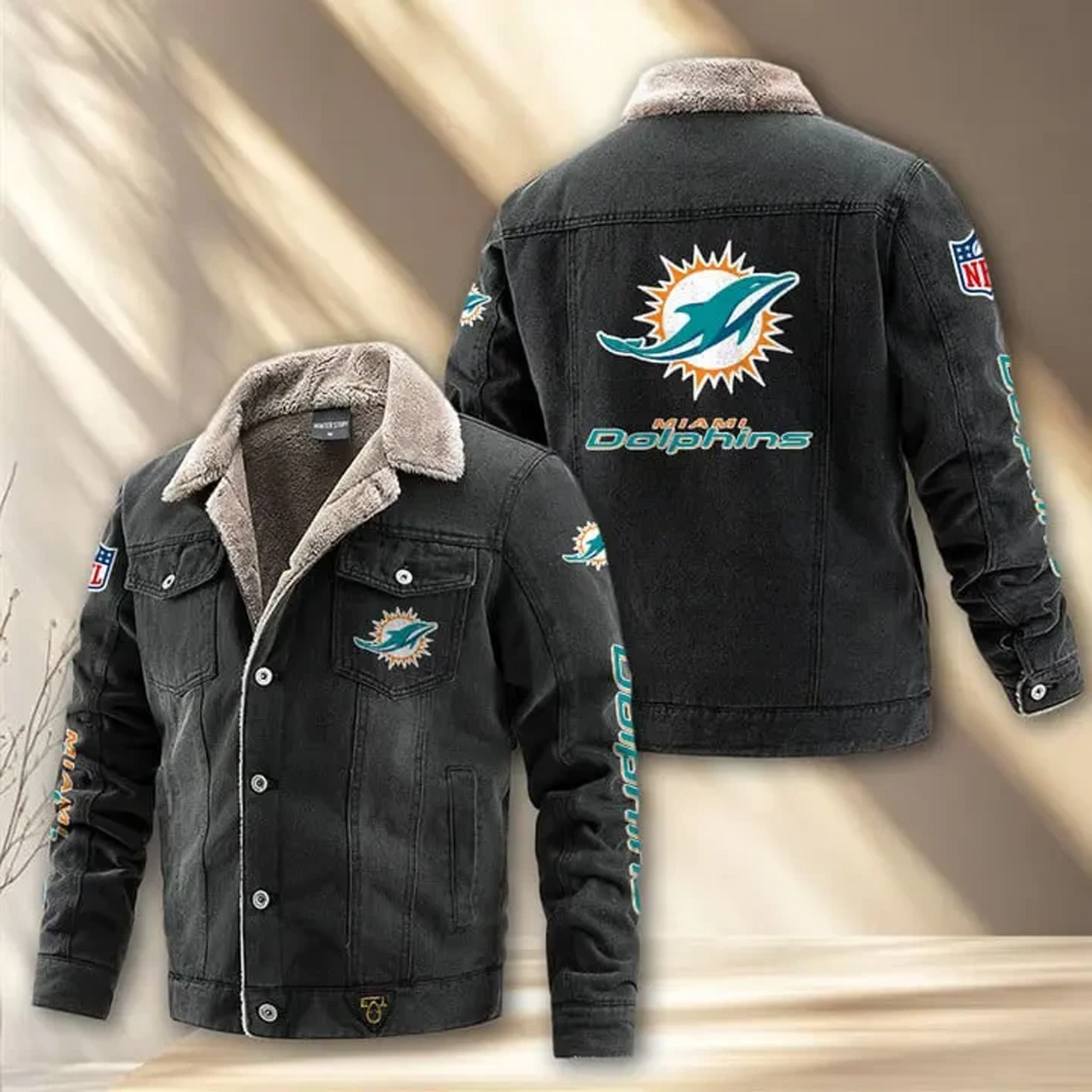 MIA x NFL Fleece Lined Denim Jacket DatND DVT