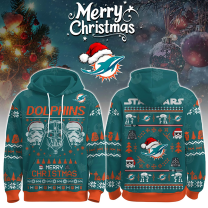 MIA x NFL Unisex Merry Christmas The Force Edition Hoodie DATND TANTD