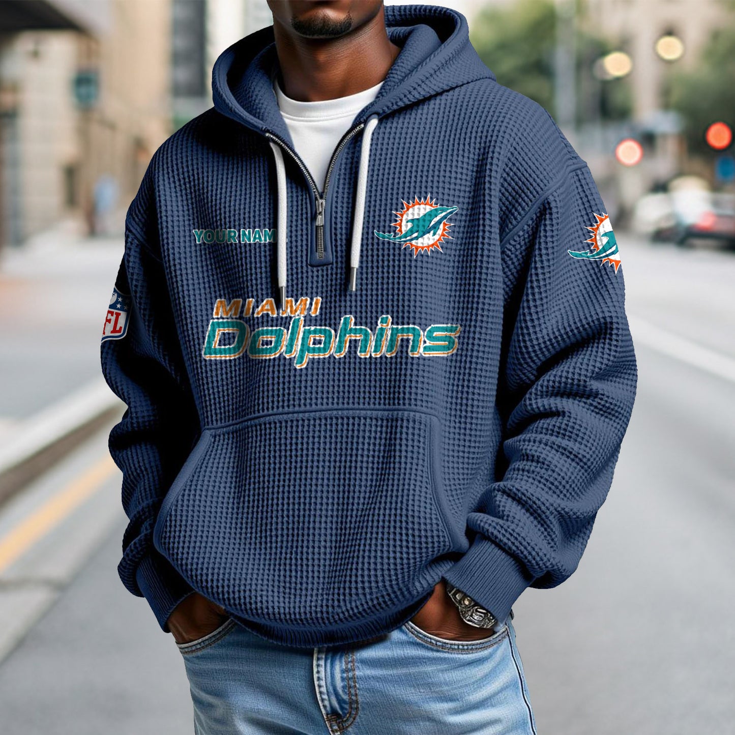 MIA x NFL Waffle Hoodie DatND DVT