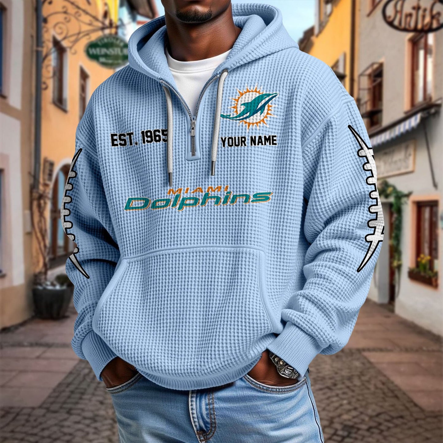 MIA x NFL Waffle Hoodie DatND DVT