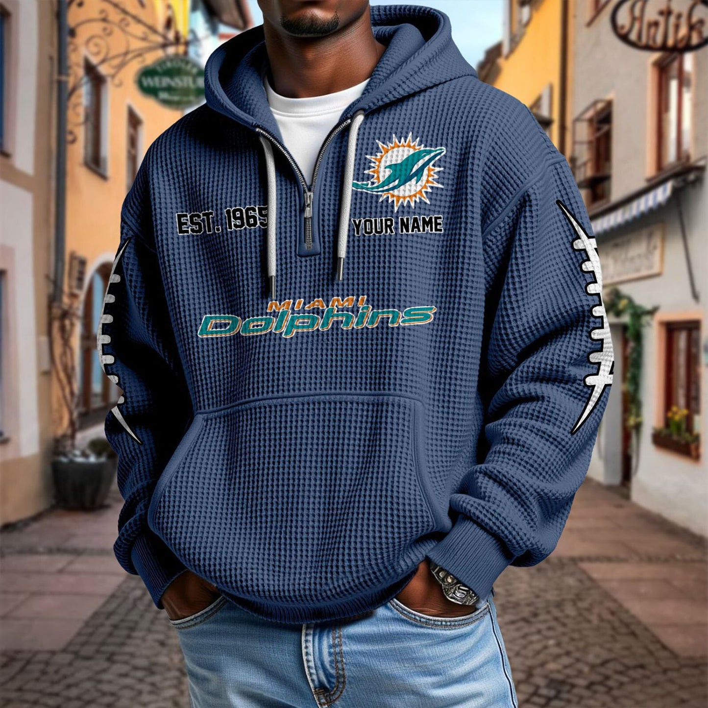 MIA x NFL Waffle Hoodie DatND DVT