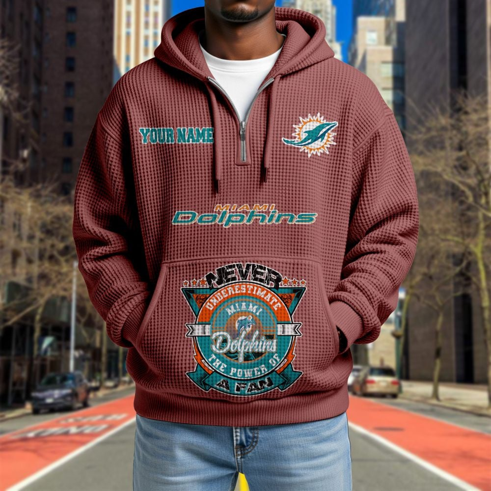 MIA x NFL Waffle Hoodie DATND TANTD