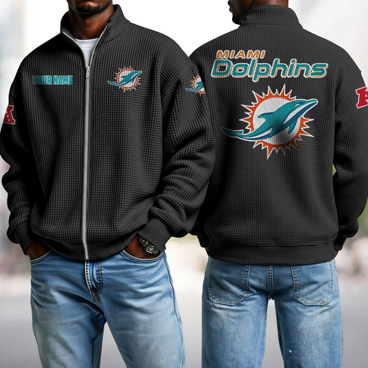 MIA x NFL Waffle Zip-Up Sweatshirt DatND DVT