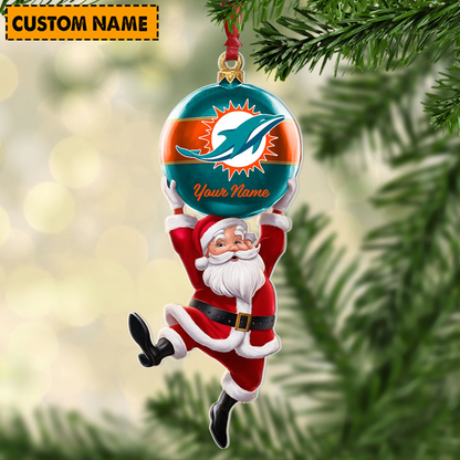 MIA x Personalized NFL Acrylic Ornament Christmas DATND TANTD