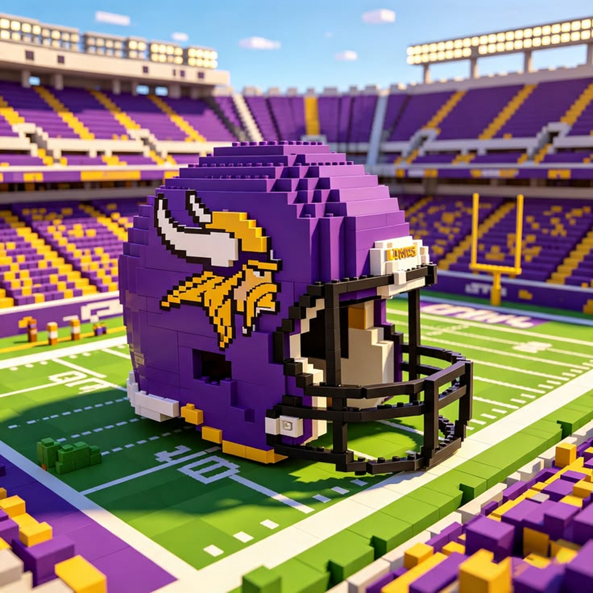MIN X Custom NFL Game Day Football Helmet Building Block Set