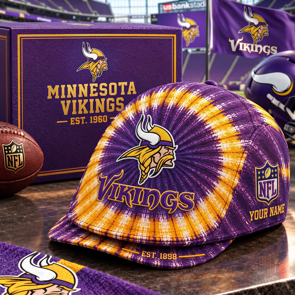 MIN X Custom-Printed Jeff Hat – Gift for NFL Fans (Limited Edition, Name Customizable)