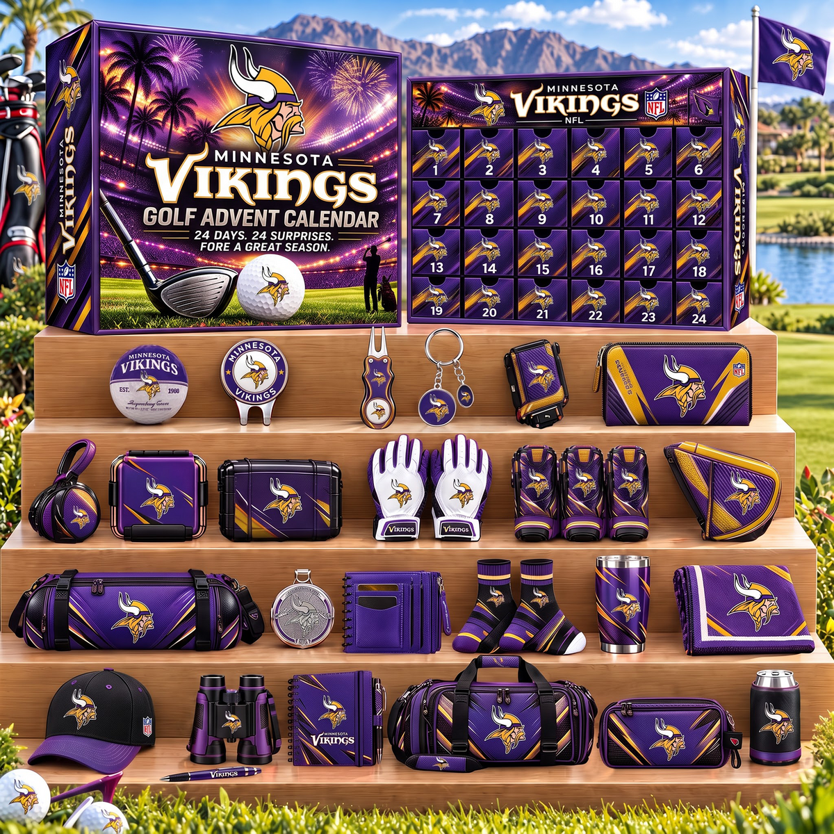 MIN X NFL Golf Advent Calendar Bling Box