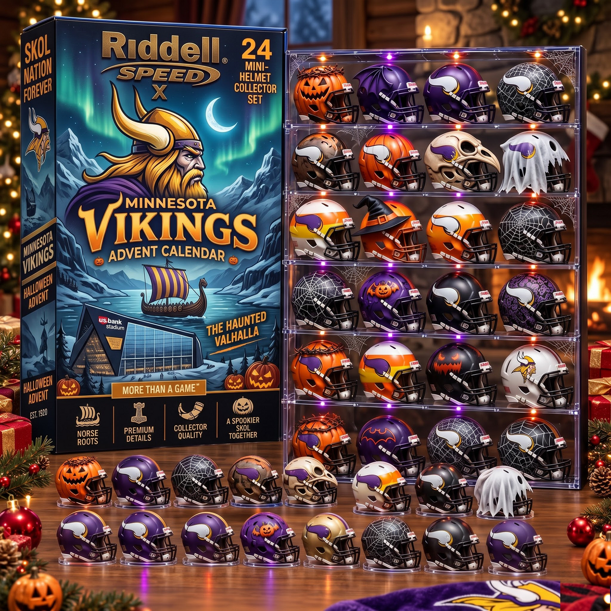 MIN X NFL Halloween Advent Calendar – 24 Mini Helmet Collector Set
