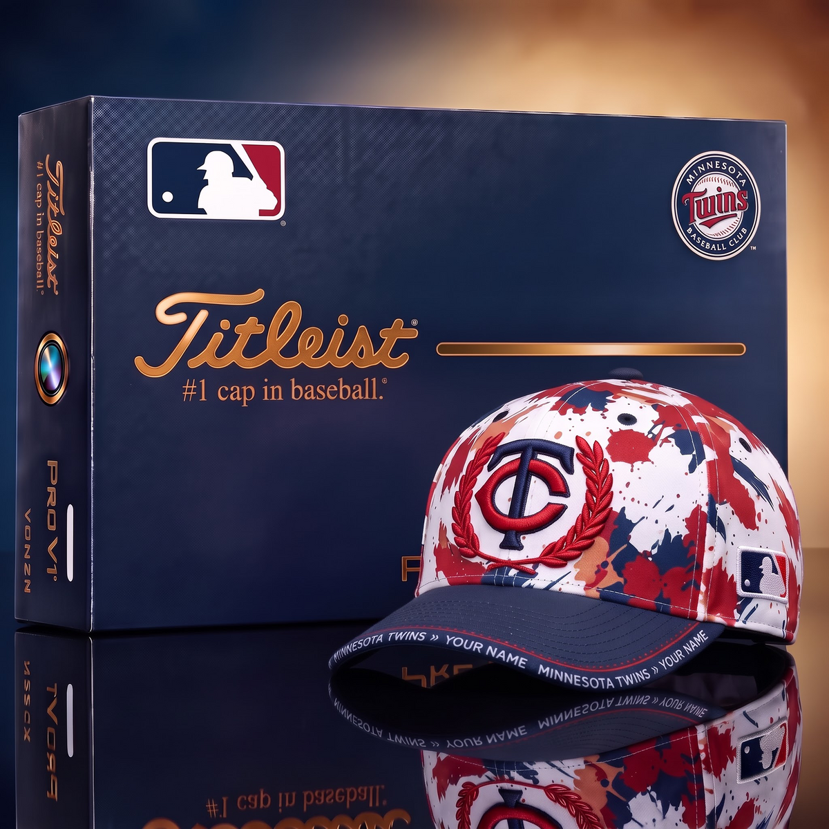 MIN  X Premium MLB Titleist Baseball Cap with Gift Box