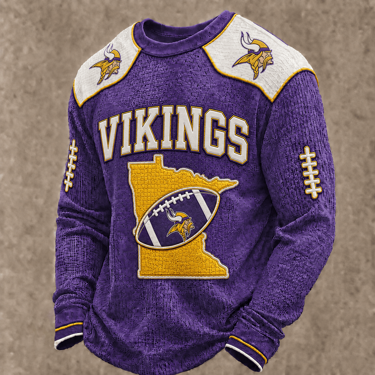 MIN X Premium NFL  Vintage Baseball Stitch Sweatshirt
