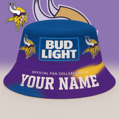 MIN x NFL Bud Light Personalized Bucket Hat DATND TANTD