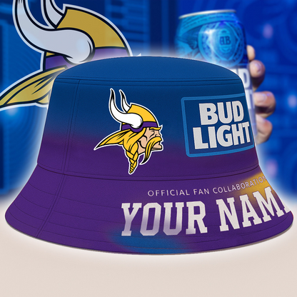 MIN x NFL Bud Light Personalized Bucket Hat DATND TANTD