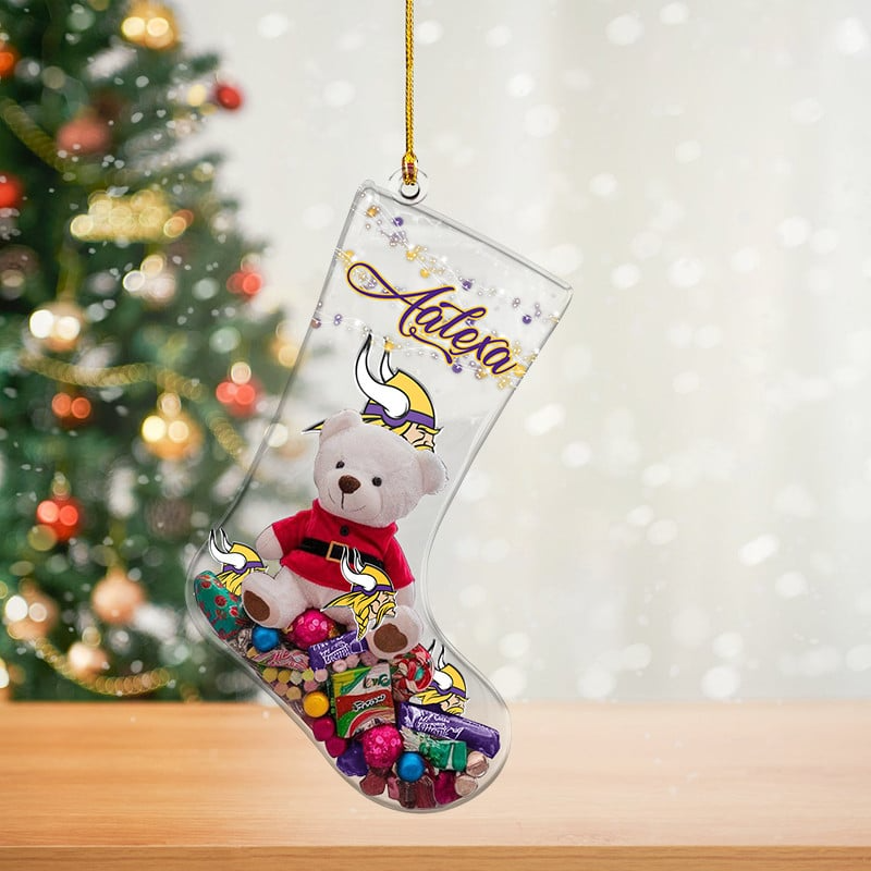 MIN x NFL Christmas Personalized Acrylic Ornament DatND DVT