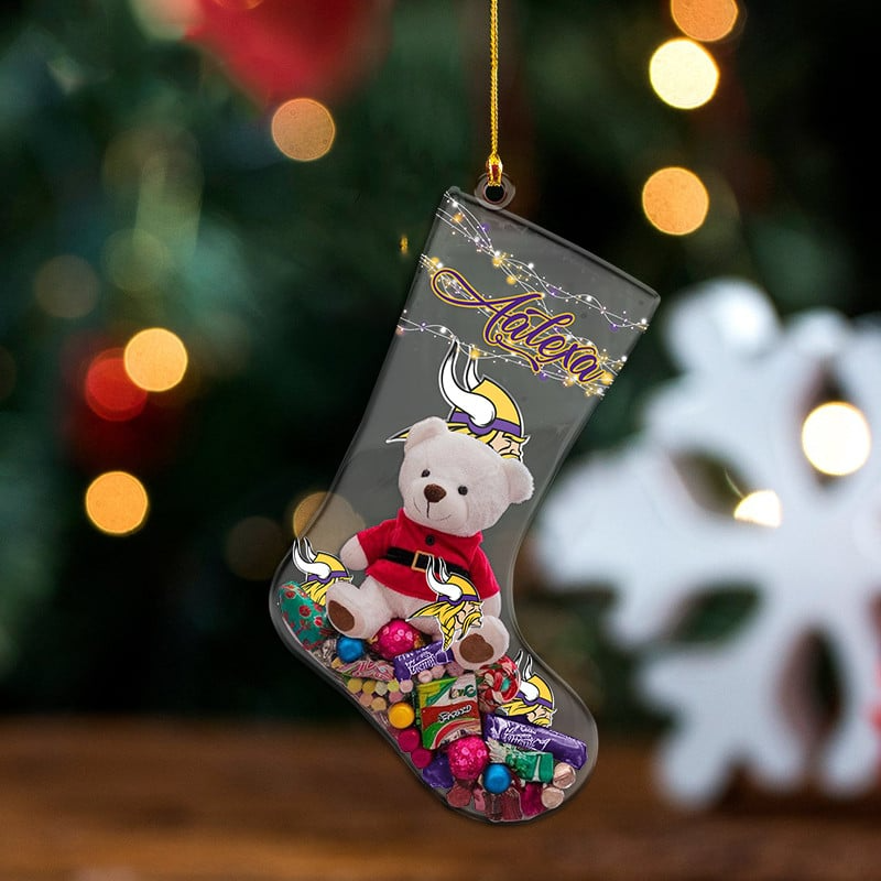MIN x NFL Christmas Personalized Acrylic Ornament DatND DVT