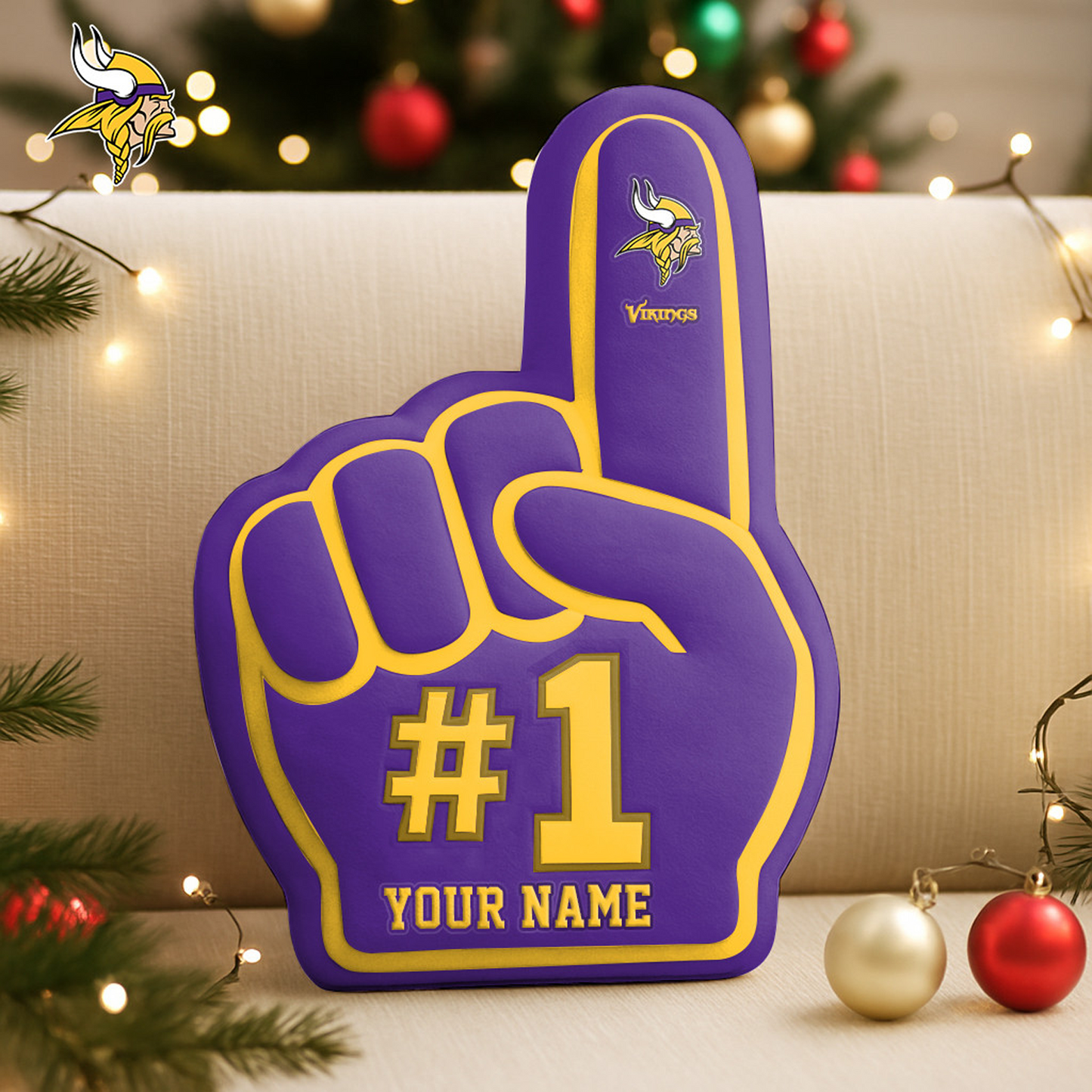 MIN x NFL Customized Shaped Pillow Christmas DATND TANTD