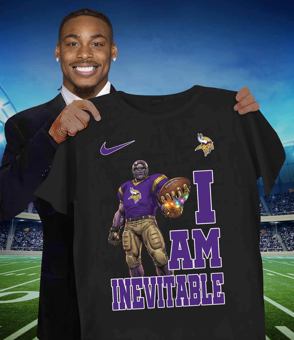 MIN x NFL Thanos I Am Inevitable T-Shirt DATND TANTD