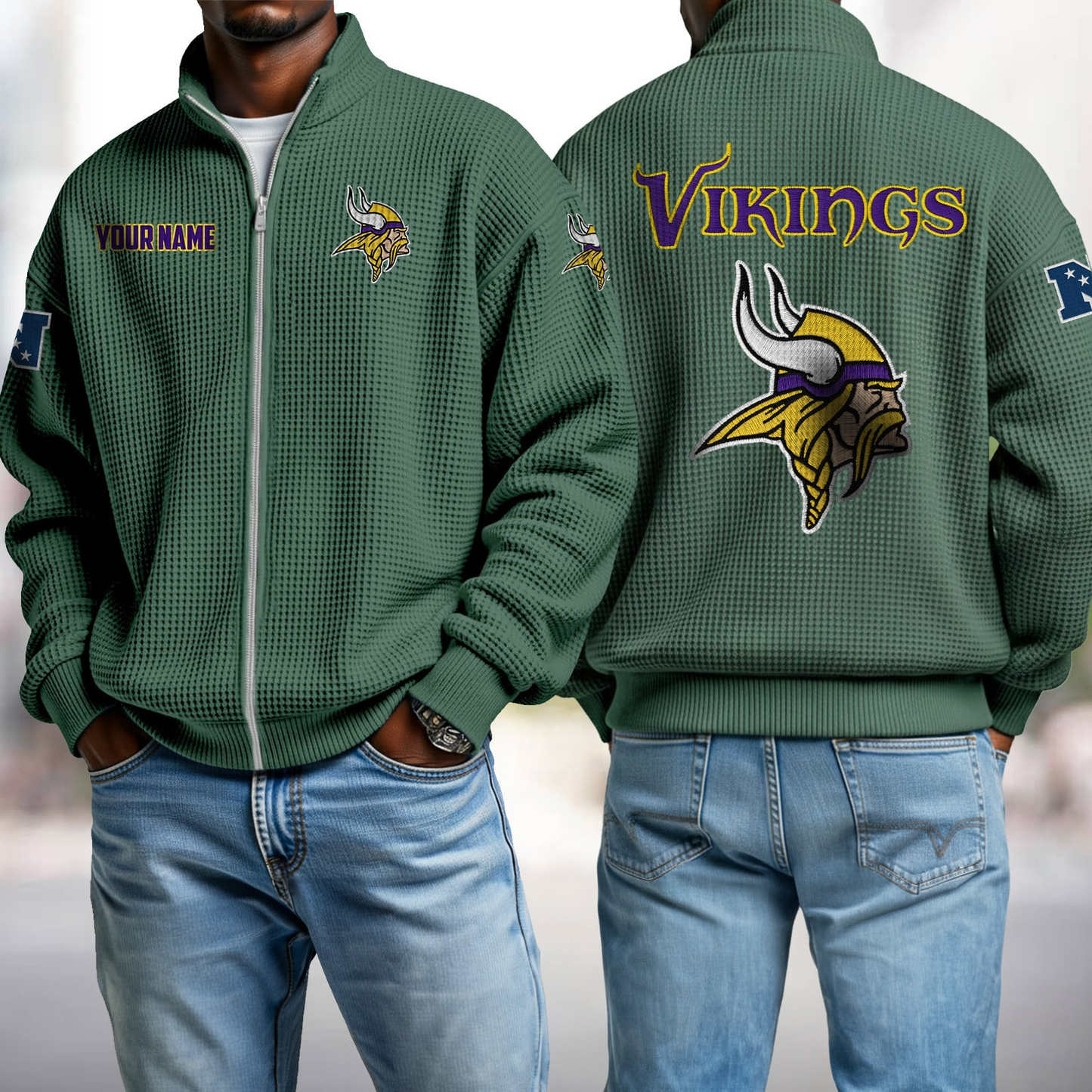 MIN x NFL Waffle Zip-Up Sweatshirt DatND DVT