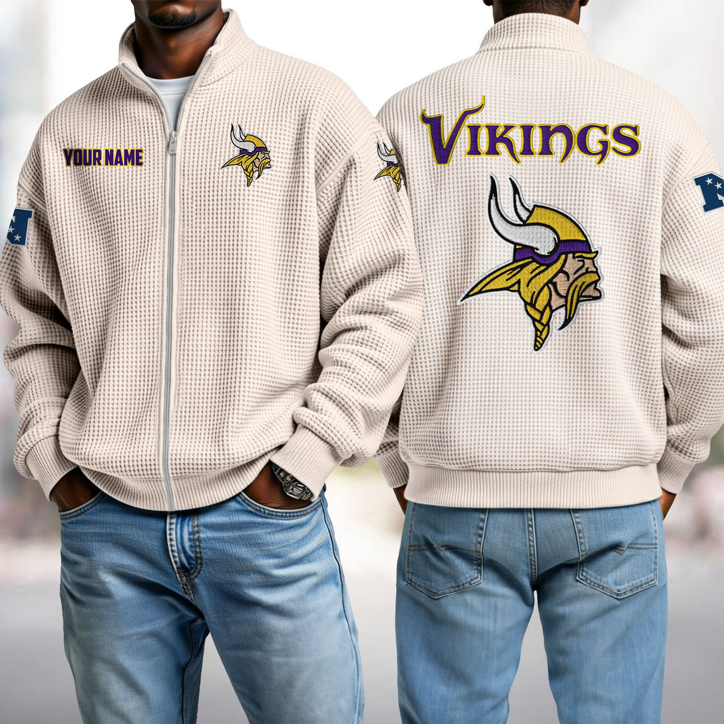 MIN x NFL Waffle Zip-Up Sweatshirt DatND DVT
