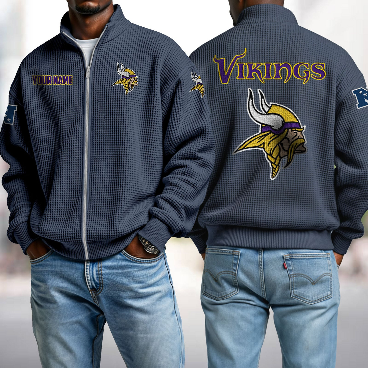 MIN x NFL Waffle Zip-Up Sweatshirt DatND DVT