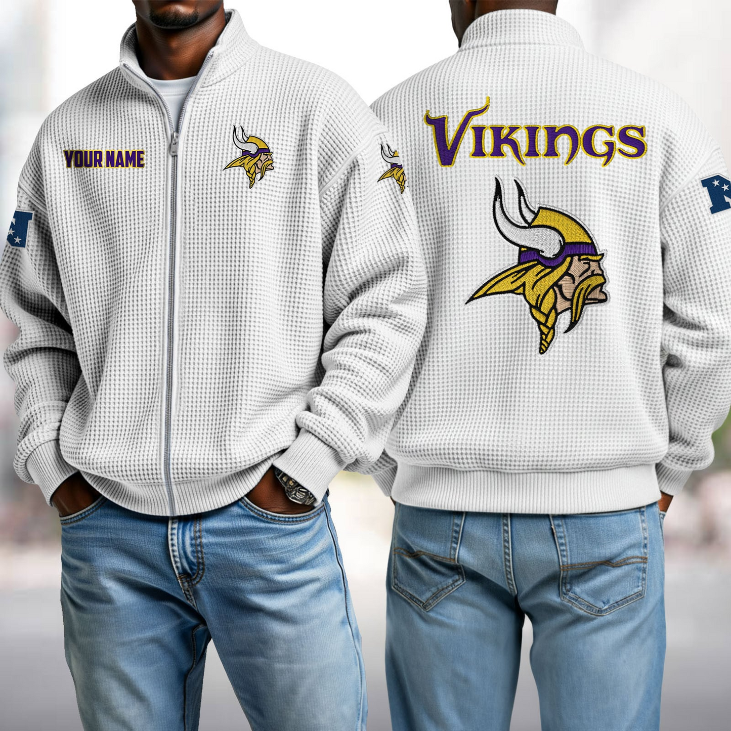 MIN x NFL Waffle Zip-Up Sweatshirt DatND DVT