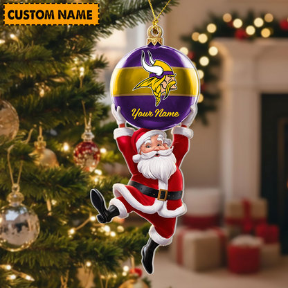 MIN x Personalized NFL Acrylic Ornament Christmas DATND TANTD