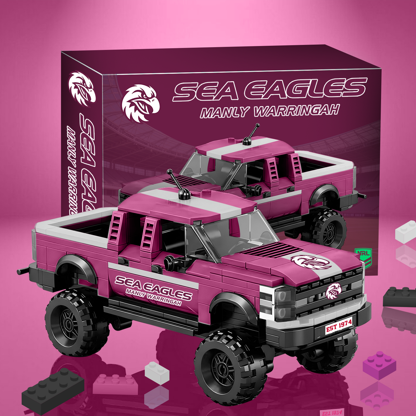 NRL Raptor pickup truck building block set 0612 NAK PTTD