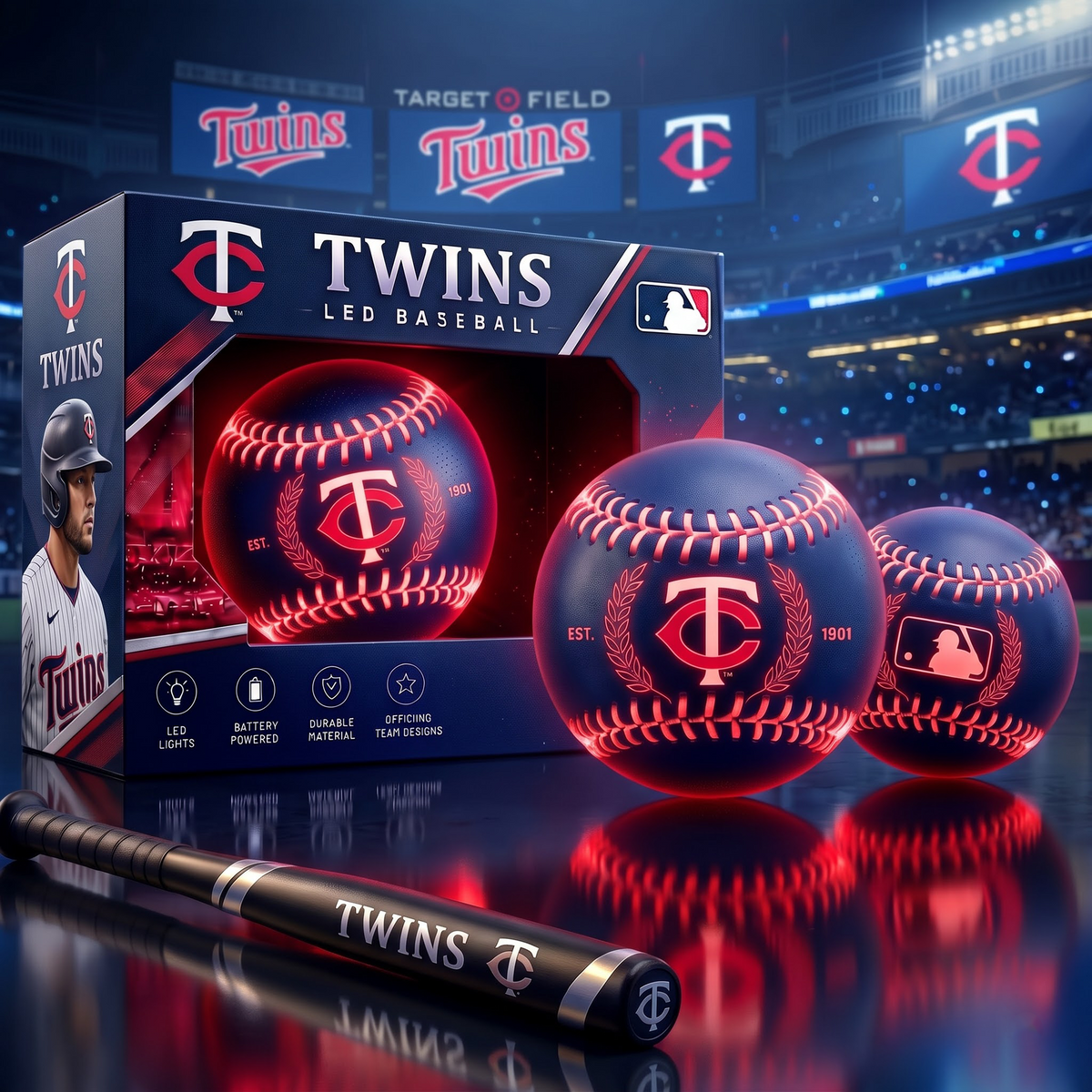 MT x Custom MLB Light-Up LED Baseball Gift Set