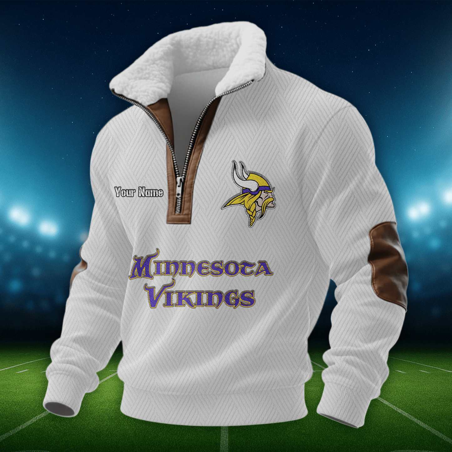 MV NFL Men Fur Collar Sweatshirt DDT CTND