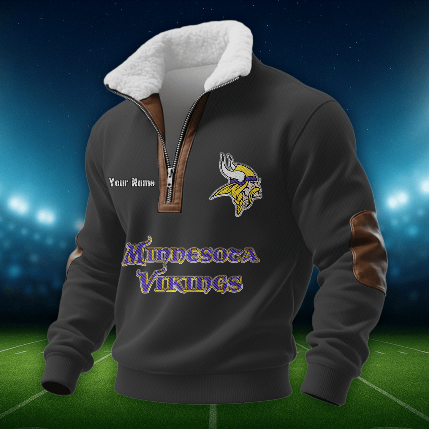 MV NFL Men Fur Collar Sweatshirt DDT CTND