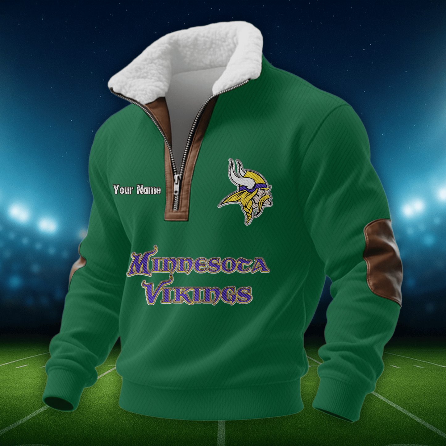 MV NFL Men Fur Collar Sweatshirt DDT CTND