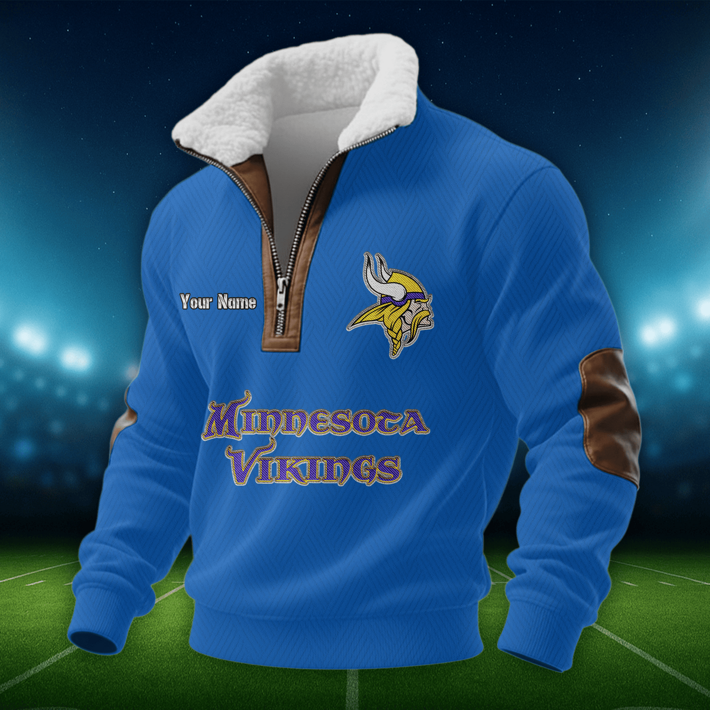 MV NFL Men Fur Collar Sweatshirt DDT CTND