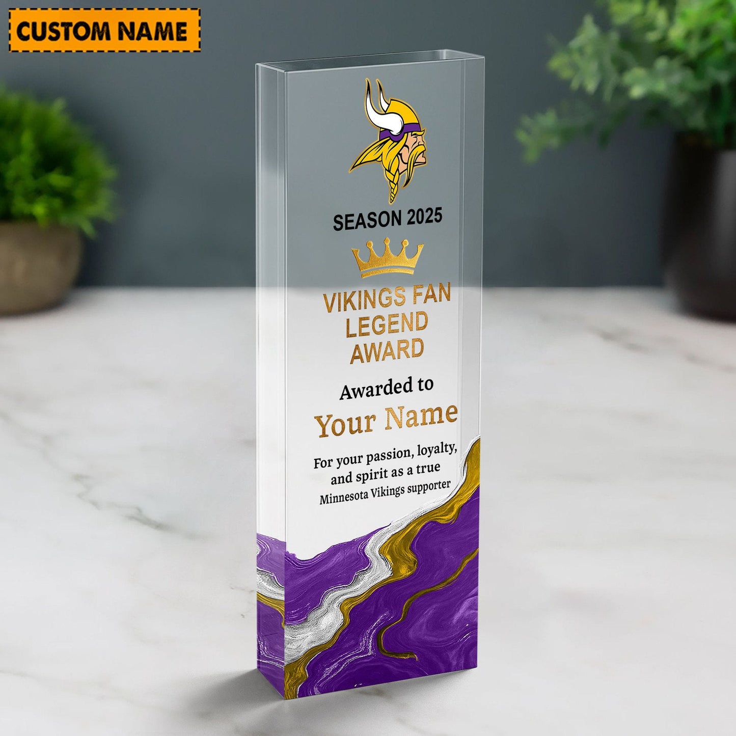 MV NFL Personalized Acrylic Award Plaque Funny Christmas Gift For Family DDT NTL